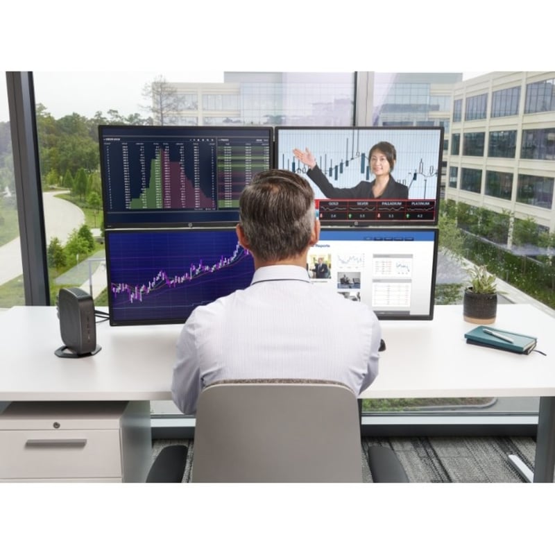 HP t740 Thin Client - AMD Ryzen V1756B Quad-core (4 Core) 3.25 GHz - TAA Compliant - Thumbnail 3