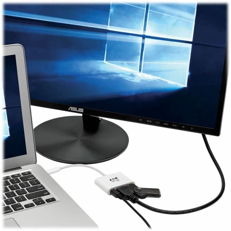Tripp Lite by Eaton USB C to HDMI Multiport Video Adapter Converter 1080p w/ USB-A Hub & USB-C PD Charging, Thunderbolt 3 Compatible, USB Type C to HDMI, USB-C to HDMI, USB Type-C to HDMI - Thumbnail 2