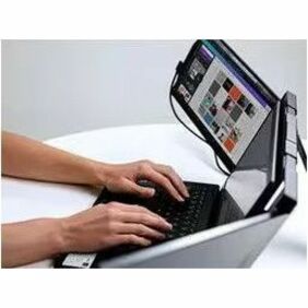 Lenovo TRIO Trio 2.0 13" Class Full HD LCD Monitor - 16:9 - Metallic Black - Thumbnail 3