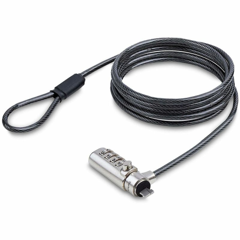 LAPTOP NANO CABLE LOCK 6.6FT COMPUTER DESK ANTI-THEFT SECURITY - Thumbnail 1
