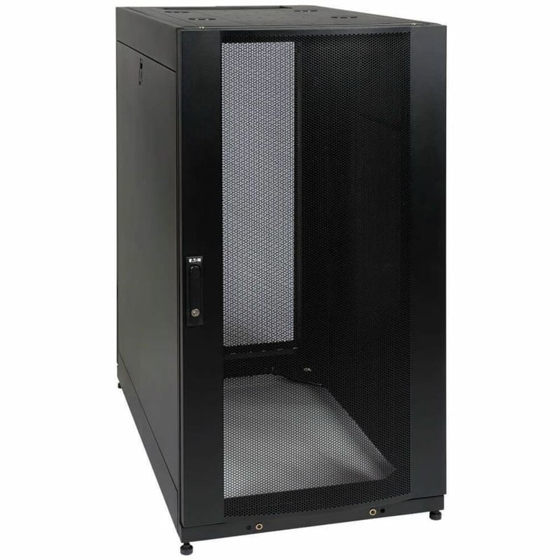 Tripp Lite by Eaton 25U SmartRack Standard-Depth Half-Height Rack Enclosure Doors Side Panels Shock Pallet - Thumbnail 1