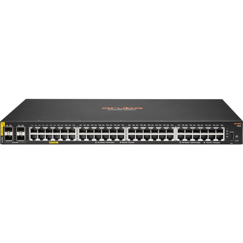 Aruba 6100 48G Class4 PoE 4SFP+ 370W Switch - Thumbnail 2