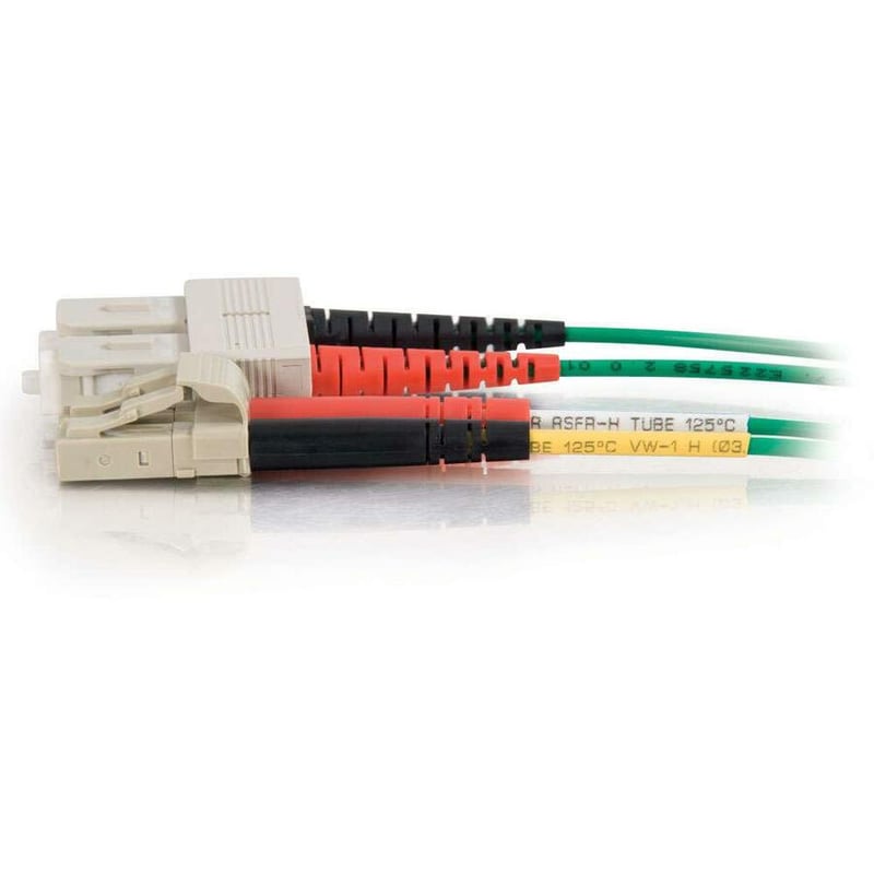 C2G-5m LC-SC 62.5/125 OM1 Duplex Multimode PVC Fiber Optic Cable - Green - Thumbnail 4