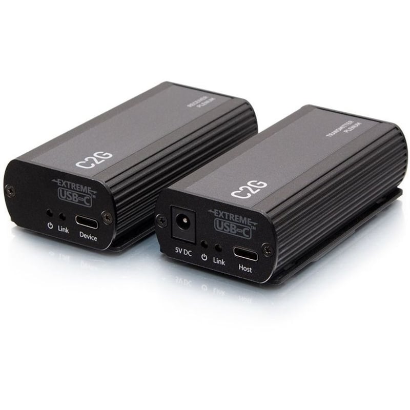 C2G 1-Port USB C Extender Transmitter to Receiver Kit - USB 3.2 Gen 1 - Plenum Rated - Thumbnail 4