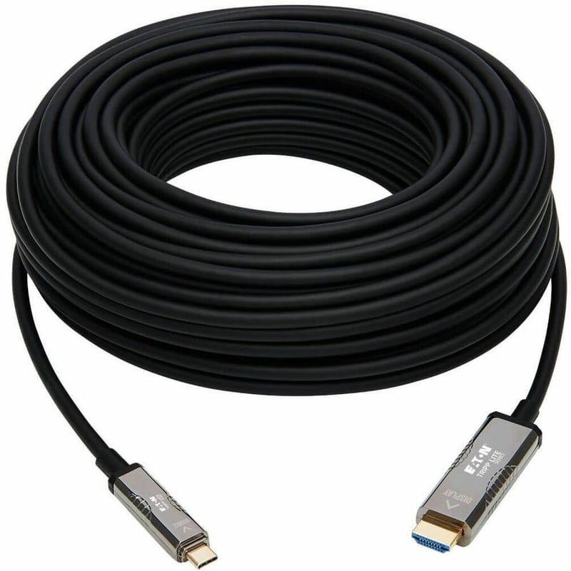 Eaton Tripp Lite Series High-Speed USB-C to HDMI Fiber Active Optical Cable (AOC) - UHD 4K 60 Hz, HDR, CL3 Rated, Black, 50 m (164 ft.) - Thumbnail 2