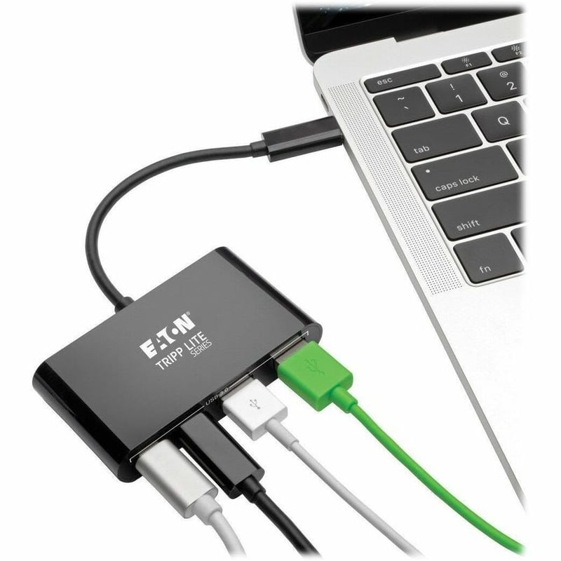 Tripp Lite by Eaton 4-Port USB-C Hub USB 3.x (5Gbps) 2x USB-A 2x USB-C Black - Thumbnail 2