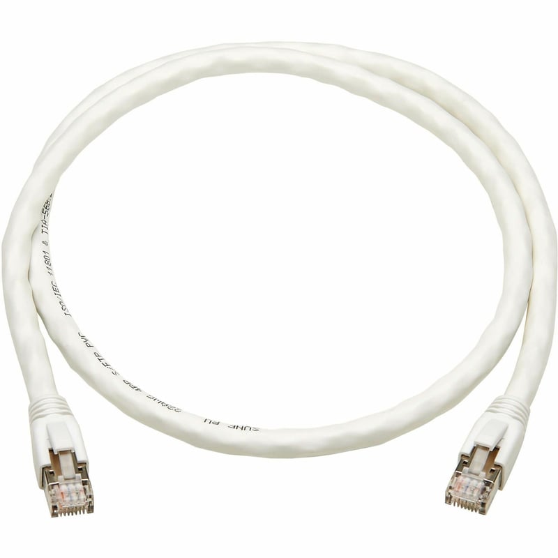 Eaton Tripp Lite Series Cat8 40G Snagless SSTP Ethernet Cable (RJ45 M/M), PoE, White, 3 ft. (0.9 m) - Thumbnail 1
