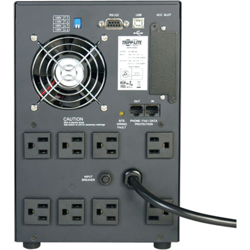Tripp Lite by Eaton UPS SmartPro 120V 1.5kVA 900W Line-Interactive Sine Wave UPS Tower Network Card Options USB DB9 8 Outlets - Thumbnail 2