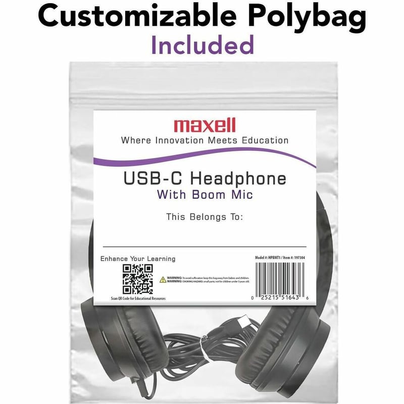 Maxell USB-C Headphone w/ Boom Mic - Thumbnail 4