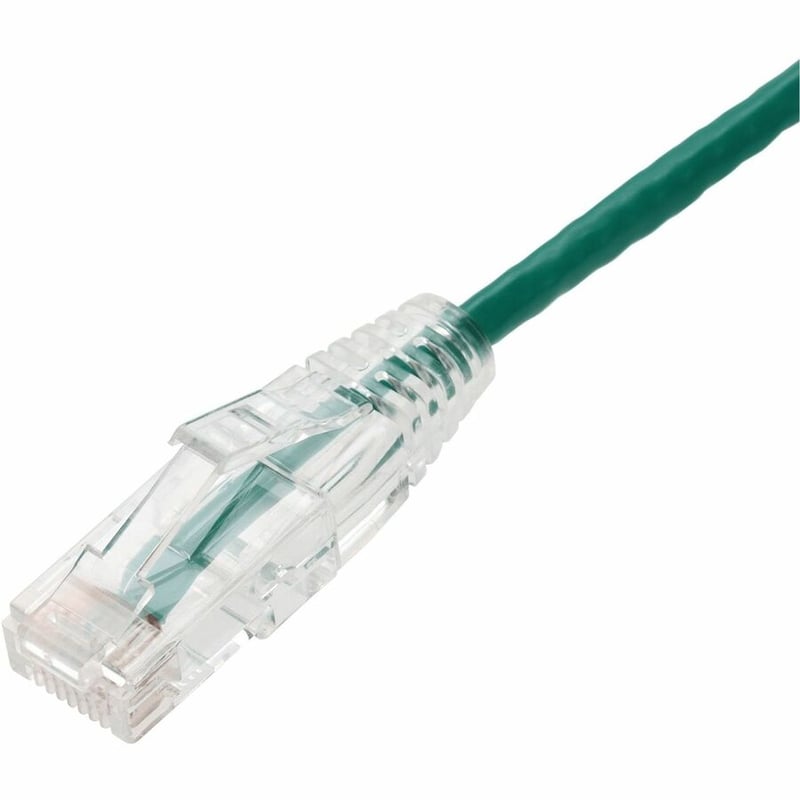 10FT GREEN CAT6A SLIM UTP PVC SNAGLESS CLEAR-CLAW PATCH CBL - Thumbnail 2