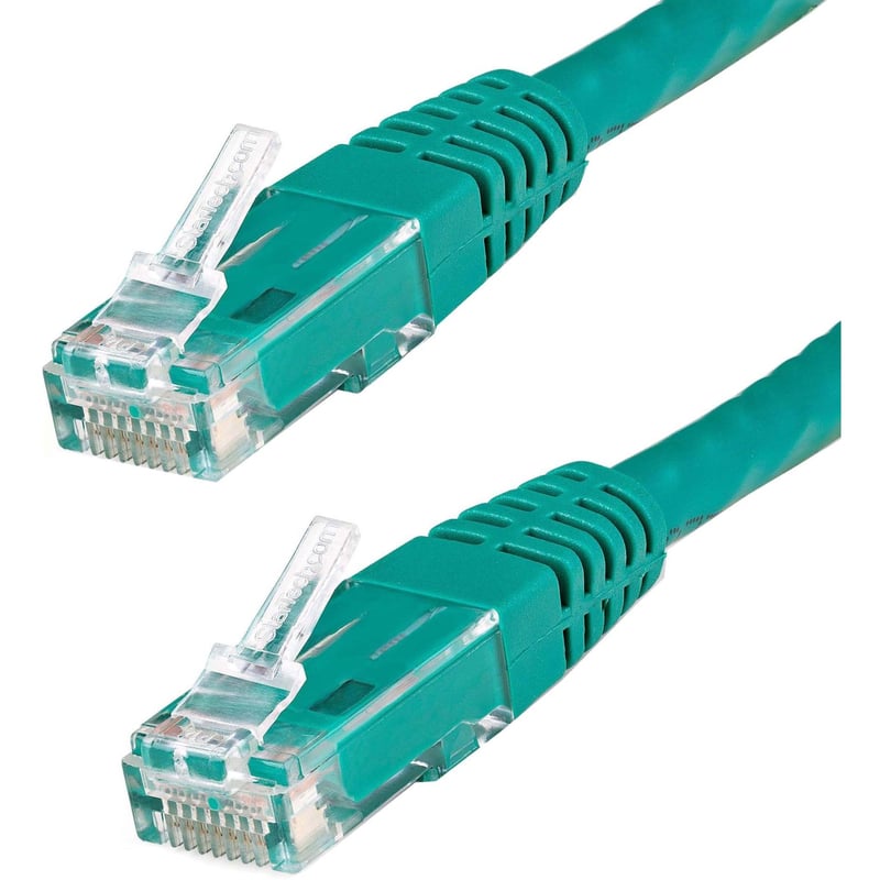 StarTech.com 1ft CAT6 Ethernet Cable - Green Molded Gigabit - 100W PoE UTP 650MHz - Category 6 Patch Cord UL Certified Wiring/TIA - Thumbnail 1