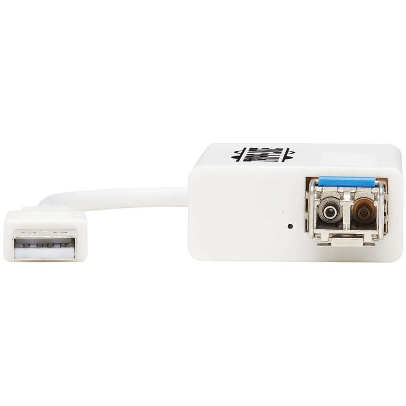 Eaton Tripp Lite Series USB 2.0 Ethernet NIC Adapter - 10/100 Mbps, 100Base-FX, LC, Multimode Fiber, White - Thumbnail 3