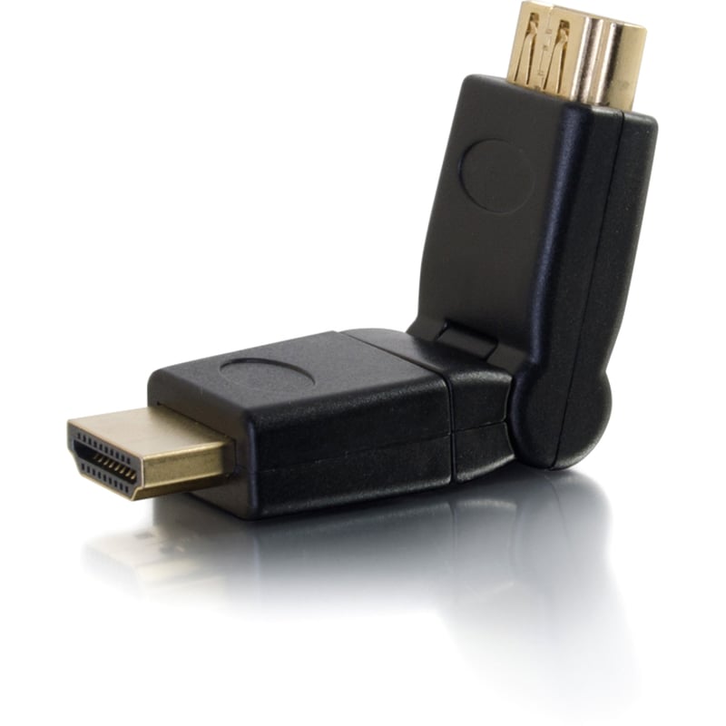 CABLES TO GO 30548 HDMI MALE TO FEMALE 360 DEGREE ADAPTER - 0.8 IN LENGTH - BLAC - Thumbnail 2