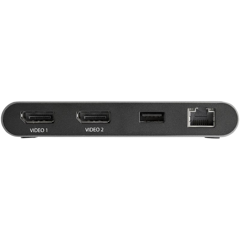 StarTech.com Thunderbolt 3 Mini Dock - Portable Dual Monitor TB3 Docking Station DisplayPort 4K 60Hz - 1x USB-A, GbE - 28cm (11") Cable - Thumbnail 4