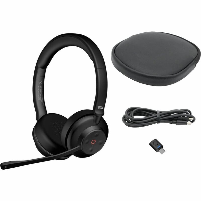 HS BT AINC MIC ANC USB-C DONGLE WIRELESS HEADSET WITH ANC AI ENC - Thumbnail 3