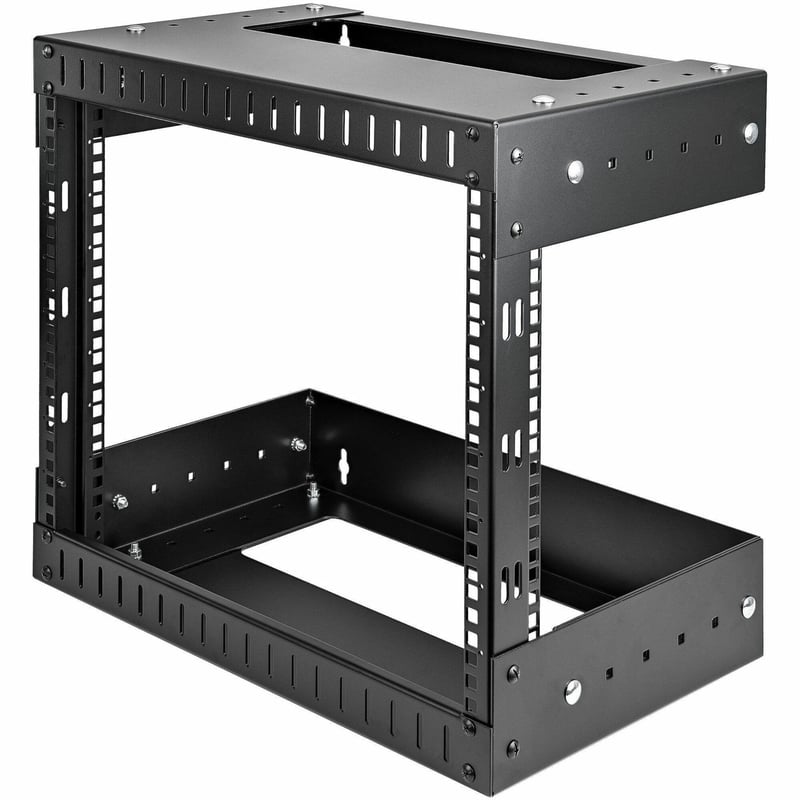StarTech.com 2-Post 8U Heavy-Duty Wall Mount Network Rack, 19" Open Frame Server Rack with Adjustable Depth, Data Rack for IT Equipment~ - Thumbnail 1