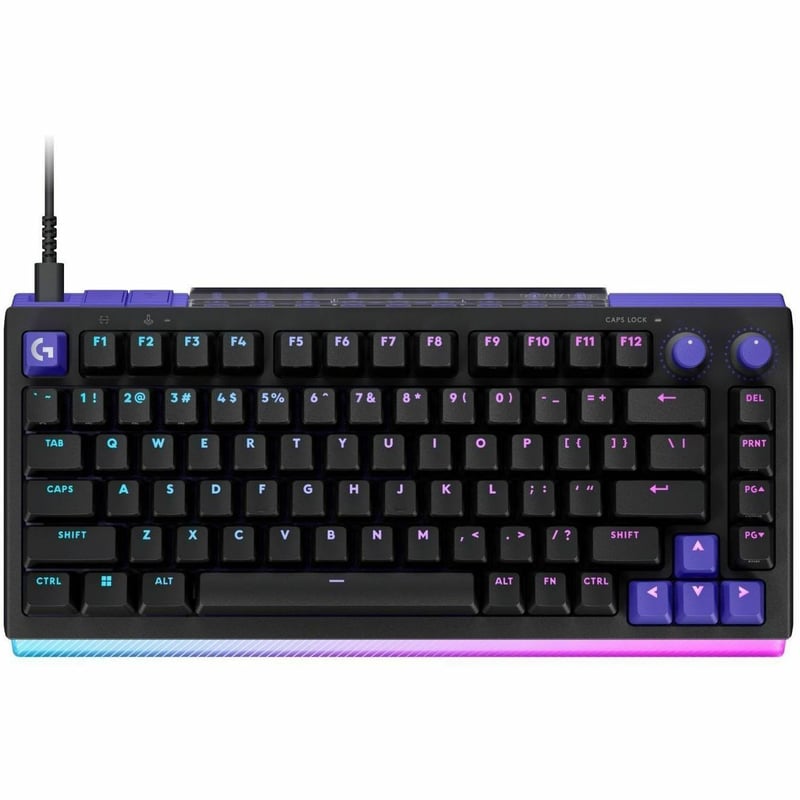 Logitech G512 X 75 DUAL SWAP, Hot-Swappable TMR Analog / Mechanical Gaming Keyboard, 8K Polling Rate, Custom Actuation 0.1 - 4.0 mm, RAPID TRIGGER, LIGHTSYNC RGB, Wired, PC, Mac, Black Linear