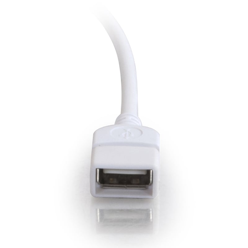 C2G 3.3ft USB Extension Cable - USB A to USB A Extension Cable - USB 2.0 - White - M/F - Thumbnail 4