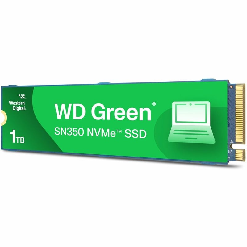 WD Green SN350 WDS100T3G0C 1TB Solid State Drive - M.2 2280 Internal - PCI Express NVMe (PCI Express NVMe 3.0 x4) - Thumbnail 2