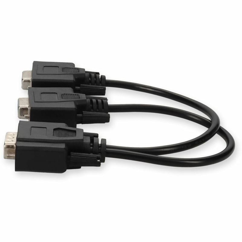 VGA Male to 2xVGA Female Black Adapter For Resolution Up to 1920x1200 (WUXGA) - Thumbnail 2