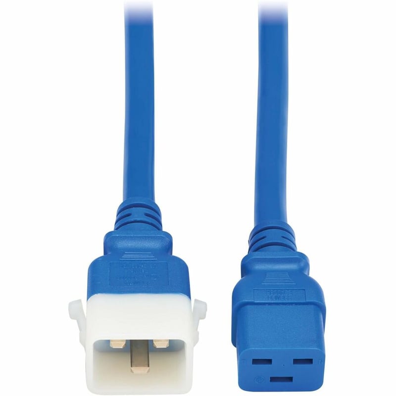 PDU POWER CORDS C19 P-LOCK C20 HEAVY-DUTY 20A 12AWG 6F BLUE 6PCK - Thumbnail 2