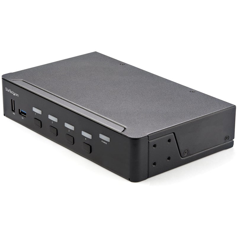 StarTech.com 4 Port HDMI KVM Switch 4K 60Hz UHD HDR, HDMI 2.0 Single Monitor, 2 Port USB 3.0 Hub, 4x USB HID, Audio, Hotkey Switching, TAA - Thumbnail 1
