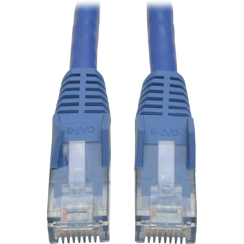 Eaton Tripp Lite Series Cat6 Gigabit Snagless Molded (UTP) Ethernet Cable (RJ45 M/M), PoE, Blue, 50 ft. (15.24 m) - Thumbnail 1