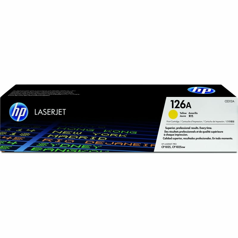 HP 126A (CE312A) Original Standard Yield Laser Toner Cartridge - Single Pack - Yellow - 1 Each - Thumbnail 1