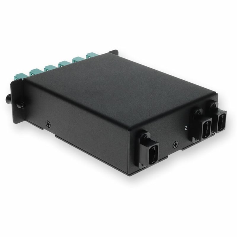 AddOn 4-Bay Cassette 3x 12-Fiber MPO In, 12 LC Duplex Out, Multi-mode Duplex OM4 - Thumbnail 3