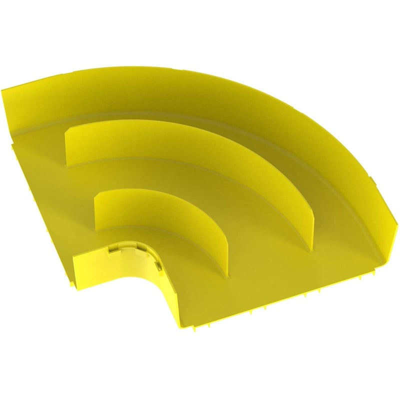 Panduit FiberRunner® Horizontal Right-Angle, 90°, 12x4, Yellow - Thumbnail 1