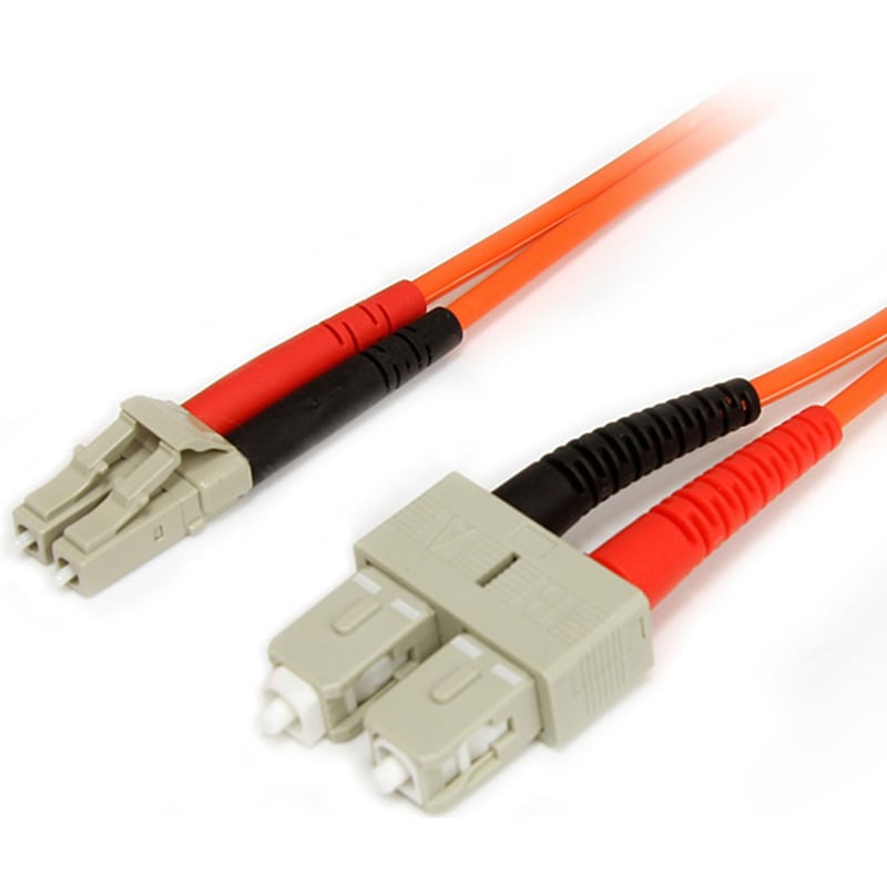 StarTech.com 2m Fiber Optic Cable - Multimode Duplex 62.5/125 - LSZH - LC/SC - OM1 - LC to SC Fiber Patch Cable - Thumbnail 1