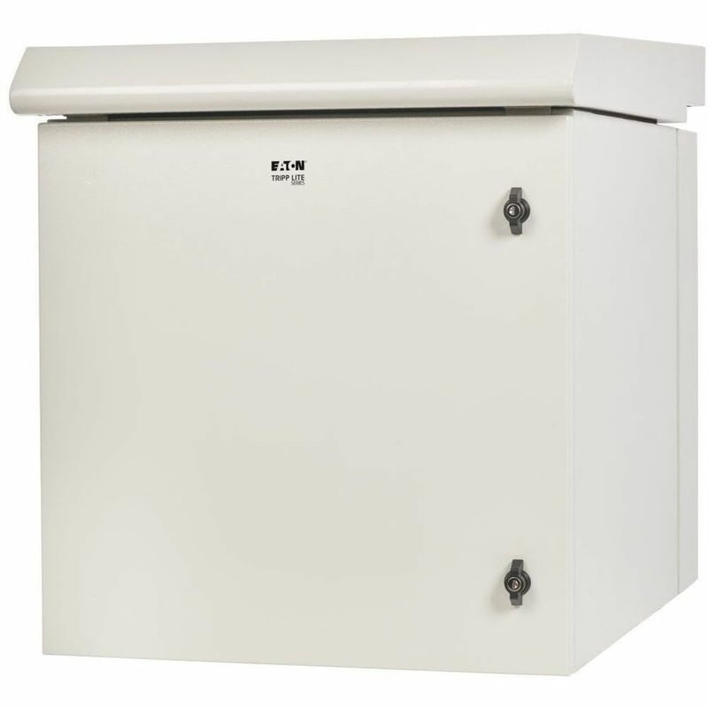 Tripp Lite by Eaton SmartRack Industrial Enclosure with Lock - NEMA 3R, Wall Mount, Metal Construction, Hinged Back, Internal Fans, 28 in. Depth, 12U, Gray - Thumbnail 2