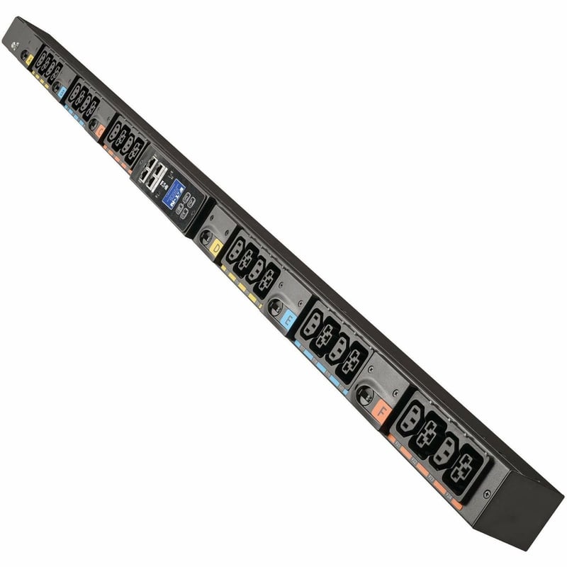 Eaton Metered Outlet Rack PDU G4, 0U, 32U, universal Input, 5-23kW, 15-55A, 200-415V, 24 Outlets (12) C13 (12) C19 - Thumbnail 1