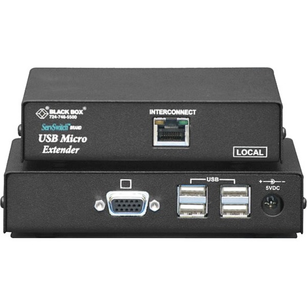 Black Box Micro KVM Extender - VGA, USB, Single-Access, CATx - Thumbnail 2