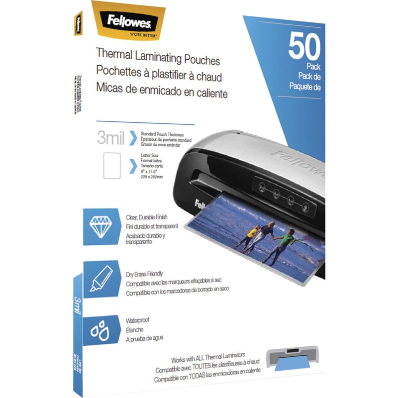 Fellowes Letter-Size Thermal Laminating Pouches - Thumbnail 1