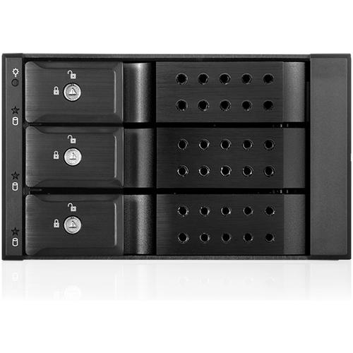 iStarUSA BPN-DE230HD Drive Enclosure for 5.25" - Serial ATA/600 Host Interface Internal - Black - Thumbnail 1