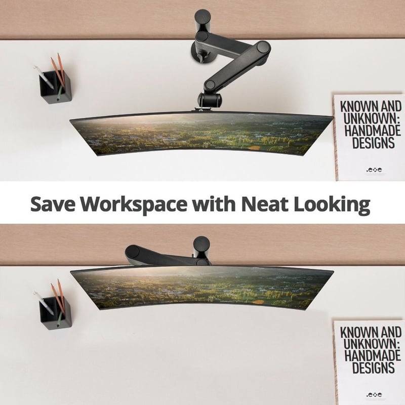 SIIG Single Pole Arm Multi-Angle Replaceable Articulating Monitor Desk Mount - 14" to 30" - Thumbnail 5
