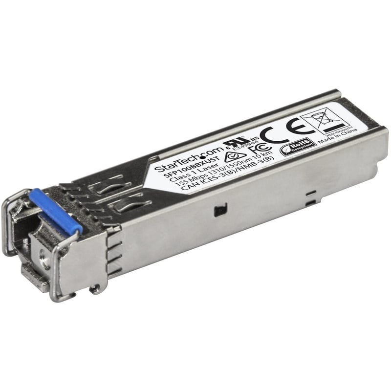 StarTech.com MSA Uncoded SFP Transceiver Module - 100BASE-BX - 100 Mb Ethernet BiDi Fiber (SMF) - Thumbnail 1