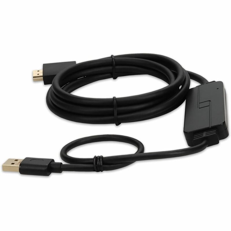 AddOn 2.0m (6.6ft) USB A 3.0 Male to HDMI 1.3 Male Black Adapter Cable - Thumbnail 2