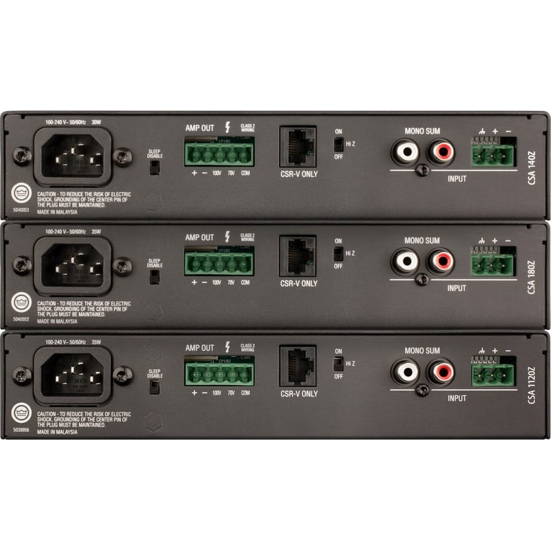 JBL Commercial CSA 140Z Amplifier - 40 W RMS - 1 Channel - Thumbnail 2