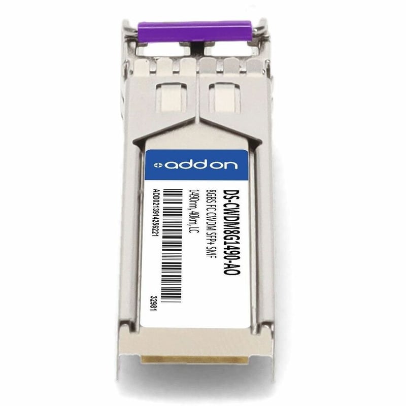 AddOn Cisco&reg; DS-CWDM8G1490 Compatible TAA 8GBase-CWDM Fibre Channel SFP+ Transceiver (SMF, 1490nm, 40km, LC) - Thumbnail 4
