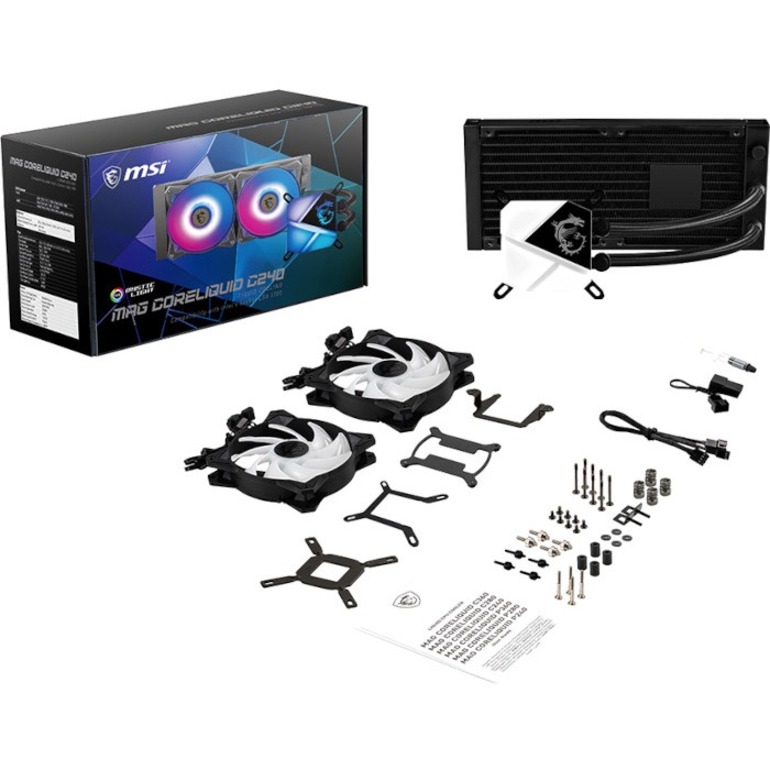 MSI MAG CORELIQUID C240 Cooling Fan/Radiator/Water Block/Pump - Thumbnail 5