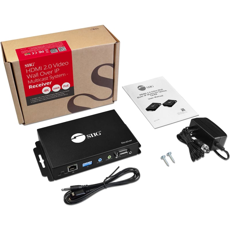 SIIG HDMI 2.0 Over IP Matrix and Video Wall 4Kx2K@60Hz - Receiver - Thumbnail 2