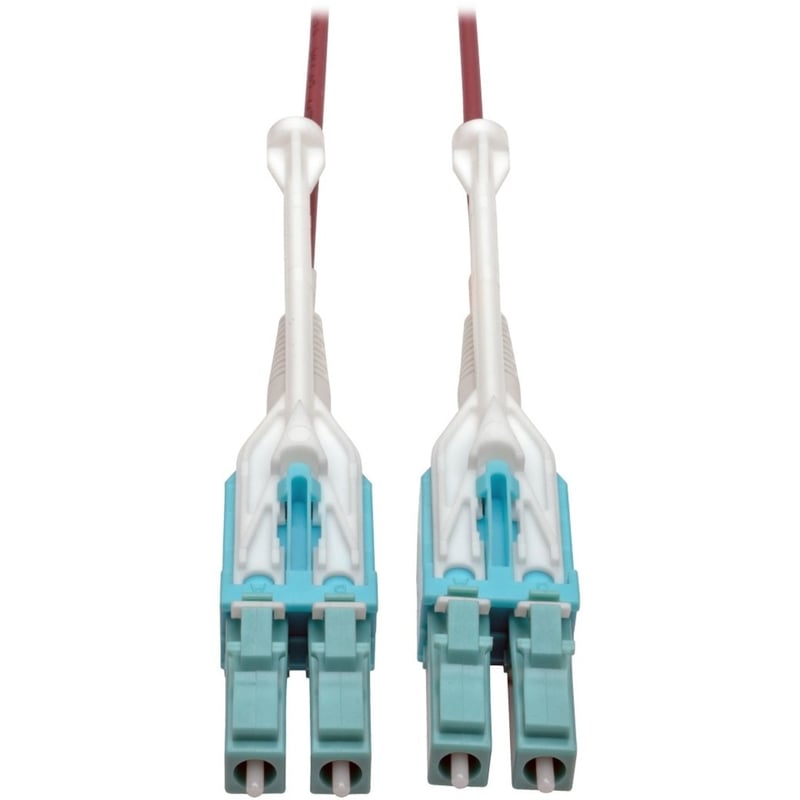 Eaton Tripp Lite Series 10G Duplex Multimode 50/125 OM4 LSZH Fiber Optic Cable (LC/LC), Push/Pull Tabs, Magenta, 1 m - Thumbnail 1