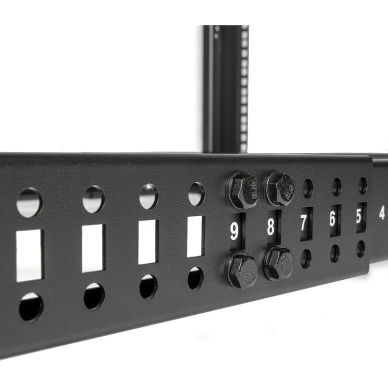 Rocstor SolidRack 12U Adjustable Depth Open Frame 4 Post Rack w/ Casters - Thumbnail 4