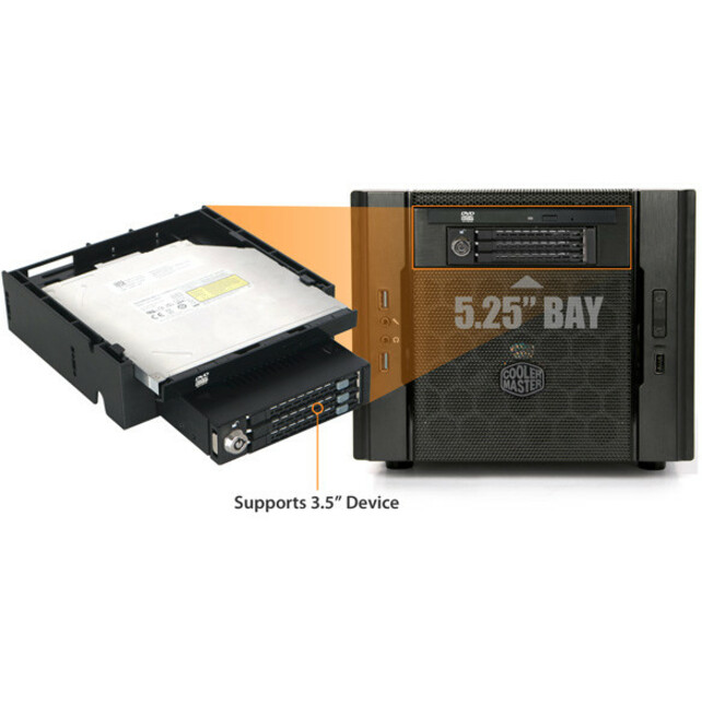Icy Dock FLEX-FIT Duo MB343SPO Drive Bay Adapter for 5.25" Internal - Black - Thumbnail 3