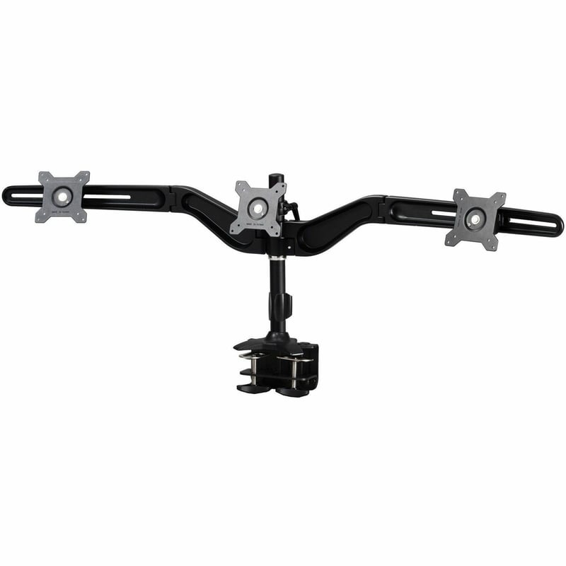 Amer Mounts Clamp Based Triple Monitor Mount for three 15"-24" LCD/LED Flat Panel Screens - Thumbnail 1