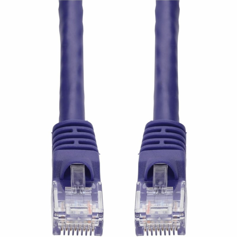 AddOn 15ft Purple CAT 5E PVC Ethernet Cable Snagless Bubble Boot RJ-45 M/M - Thumbnail 1