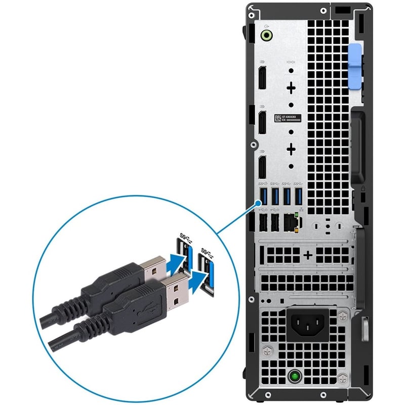 Dell OptiPlex 7000 7010 Plus Desktop Computer - Intel Core i7 13th Gen i7-13700 Hexadeca-core (16 Core) 2.10 GHz - 16 GB RAM DDR5 SDRAM - 512 GB M.2 PCI Express NVMe SSD - Small Form Factor - Black - Thumbnail 2