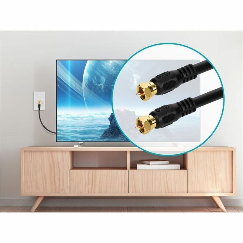 RG6 CL2 COAXIAL CABLE WITH F TYPE 25FT - Thumbnail 5